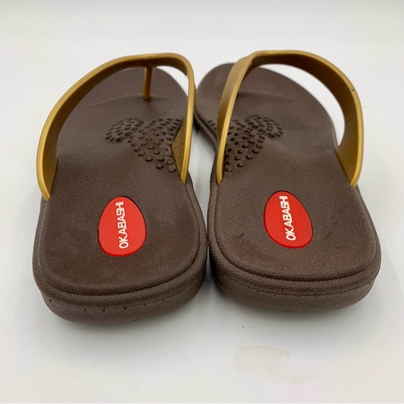 Okabashi Womens Maui Flip Flops Thong Sandals Size L 9.5 -‎ 10.5 EUC - Picture 5 of 10